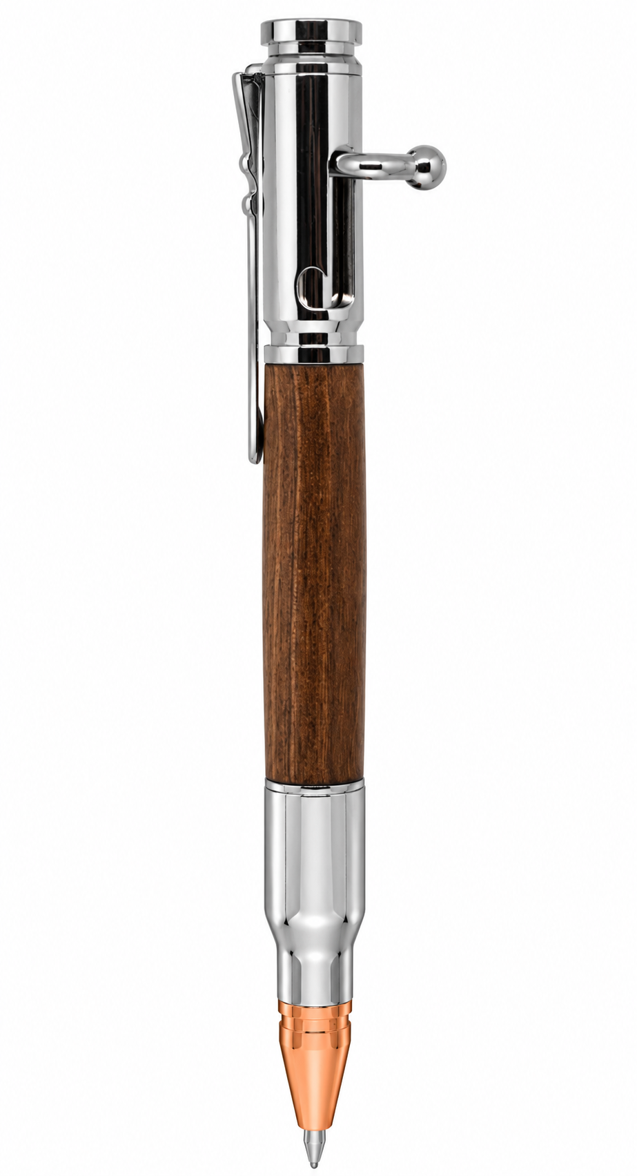 Luxury Bolt Action Rifle Pen - Chrome, Walnut