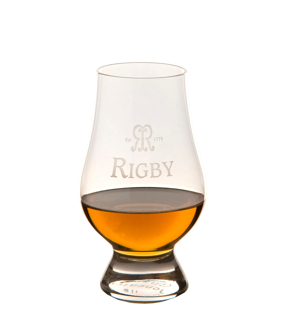 Rigby Whisky Glasses - Set of six with Wicker Basket