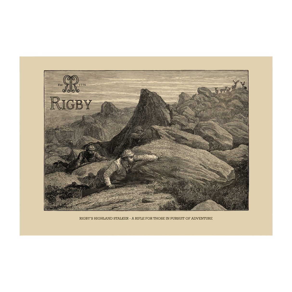 Rigby Highland Stalker Poster, version 2 (A3)