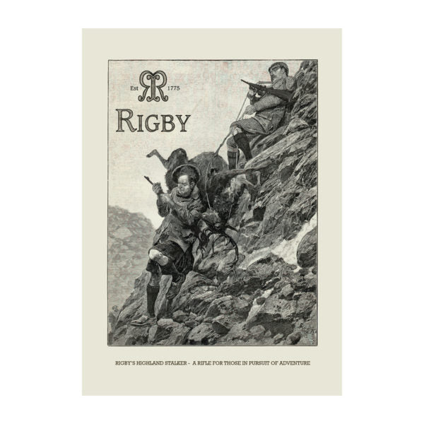 Rigby Highland Stalker Poster, version 3 (A3)