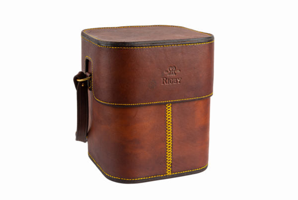 Rigby Leather Wine Glass Carrier (Includes 4 Glasses)