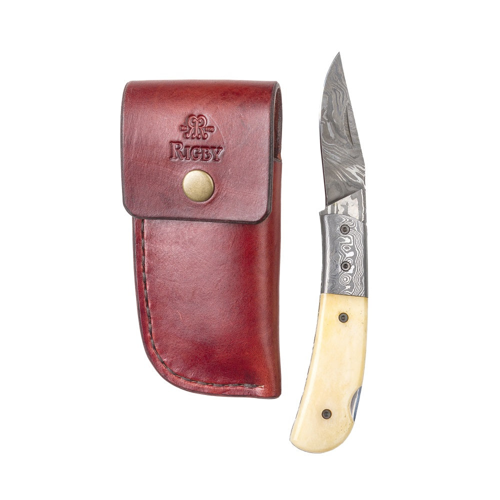 Rigby Folding Pocket Knife (Damascus Steel)