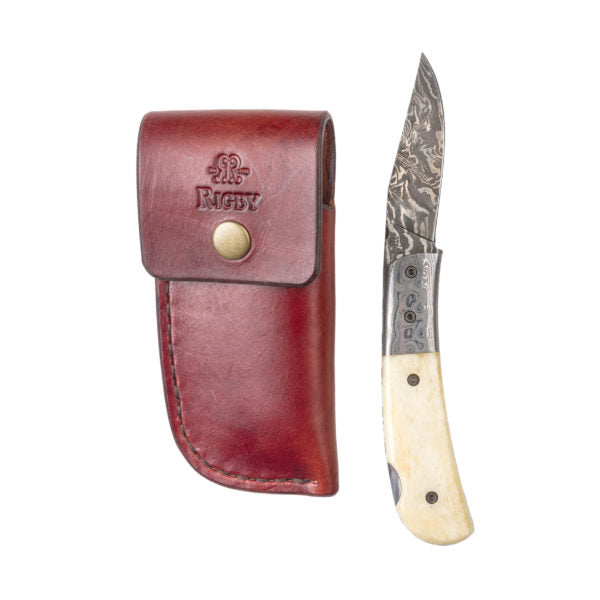 Rigby Folding Pocket Knife (Damascus Steel)