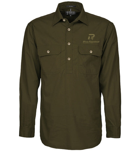 Pro-Tactical Pilbara Long Sleeve Hunting Shirt Olive - Small