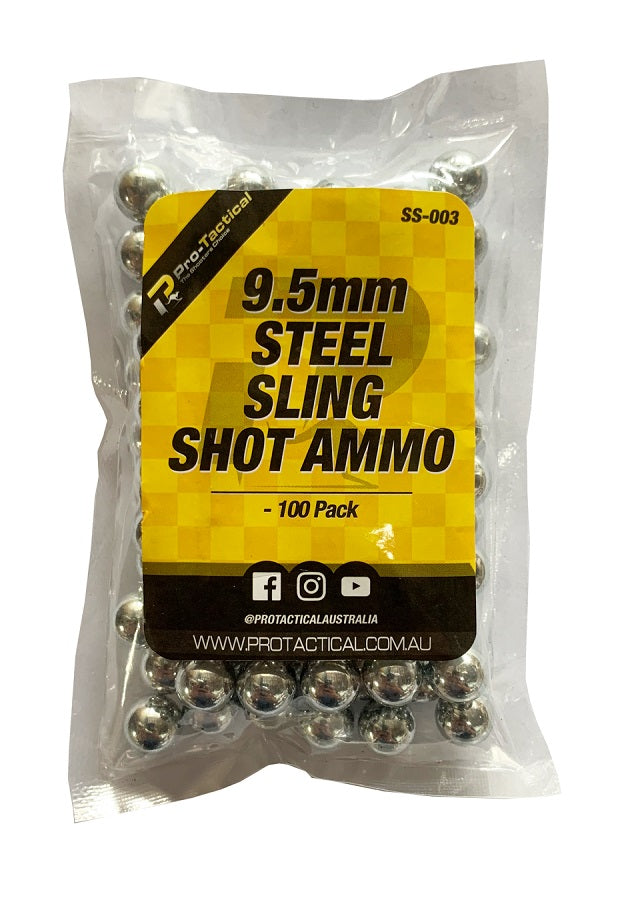 Pro-Tactical Slingshot 9.5mm Steel Shot Ammo - 100 Pack