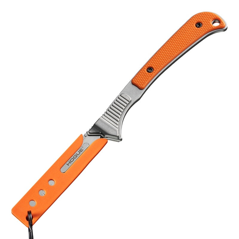 Hogue Expel Fixed Scalpel 2.5" Replaceable Blade - Tumbled Finish 440C Series SS Body - G10 Solid Orange Peel Ply
