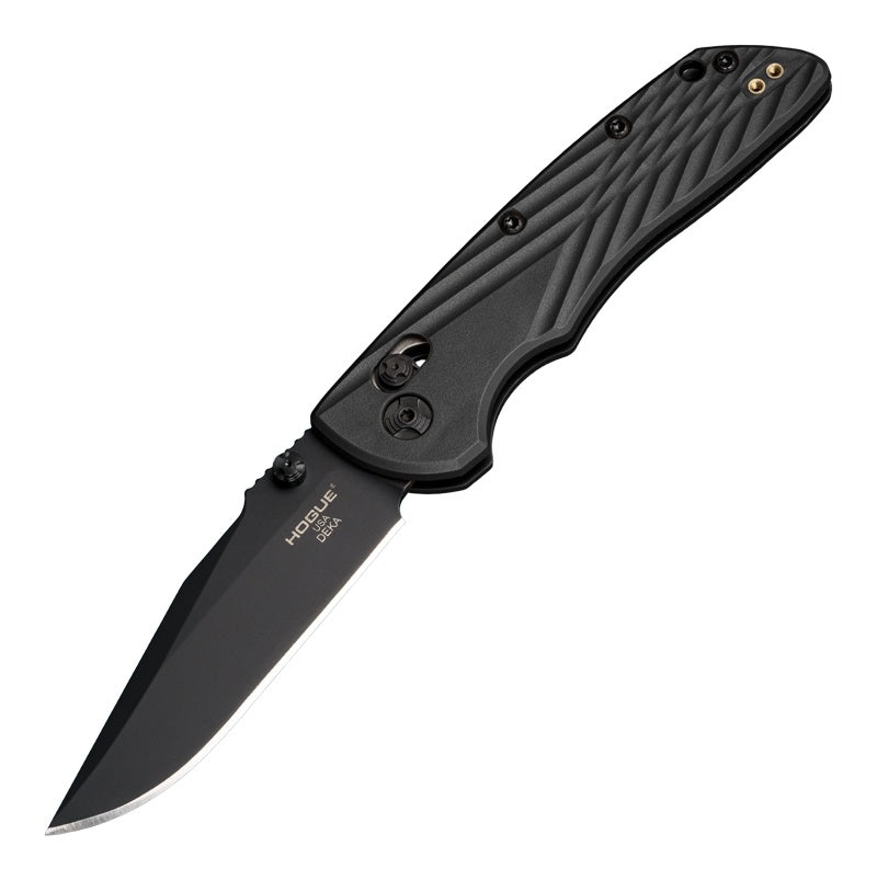 Hogue Deka Knife 3.25" ABLE Lock Folder - Clip Point Blade Black Finish - Polymer Frame - Black