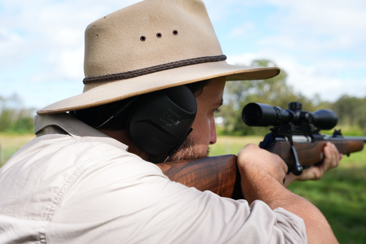 Earmor M06N Passive Ear Muffs with Neck Band - Tactical Black