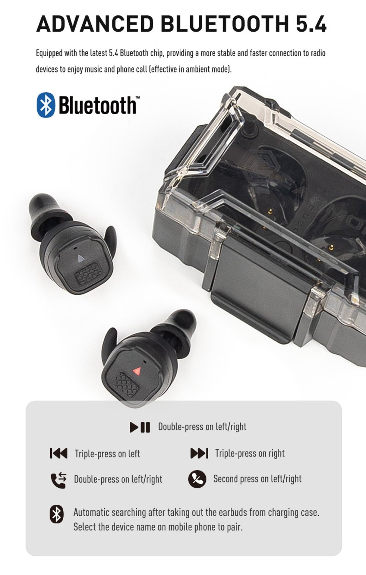 Earmor M20T PRO Bluetooth Electronic Earplugs - Foliage Green