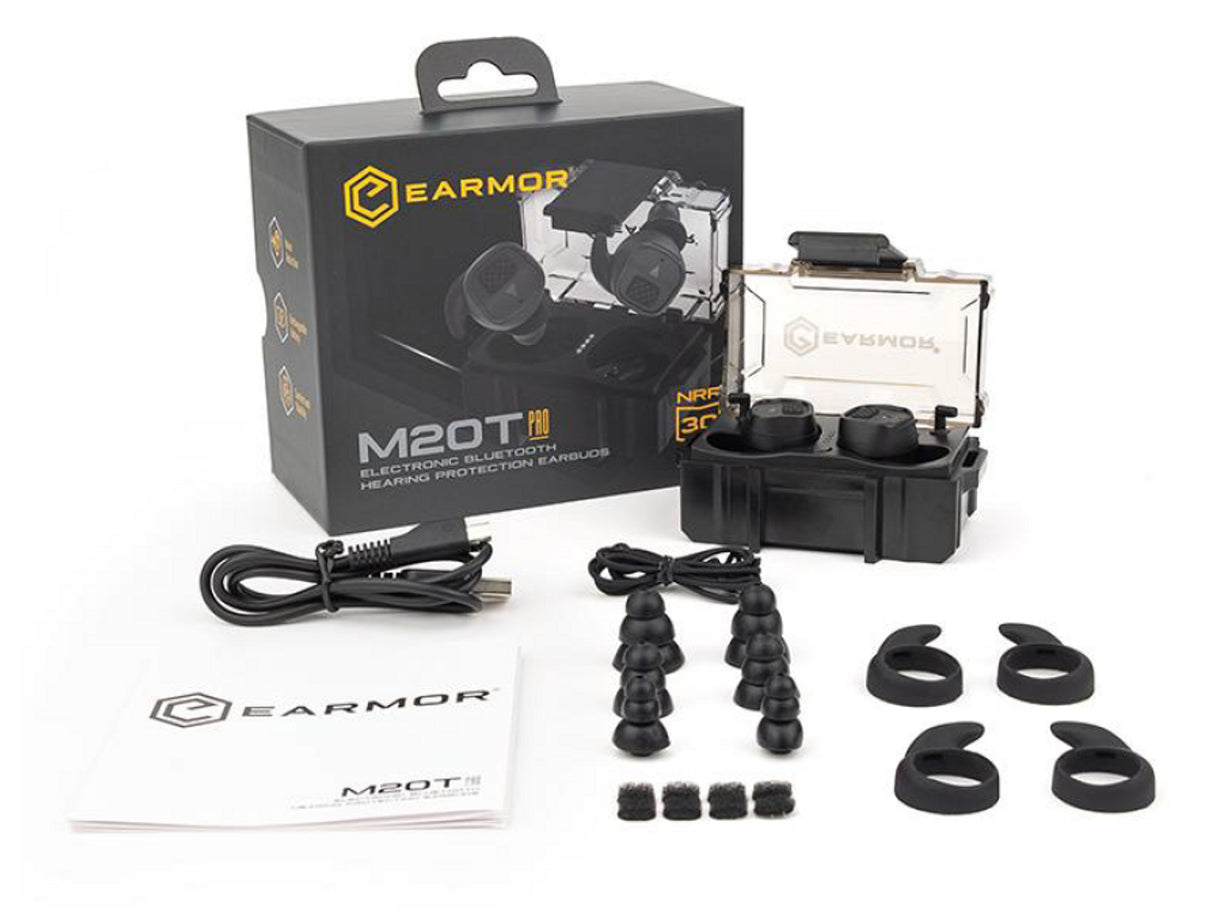 Earmor M20T PRO Bluetooth Electronic Earplugs - Tactical Black