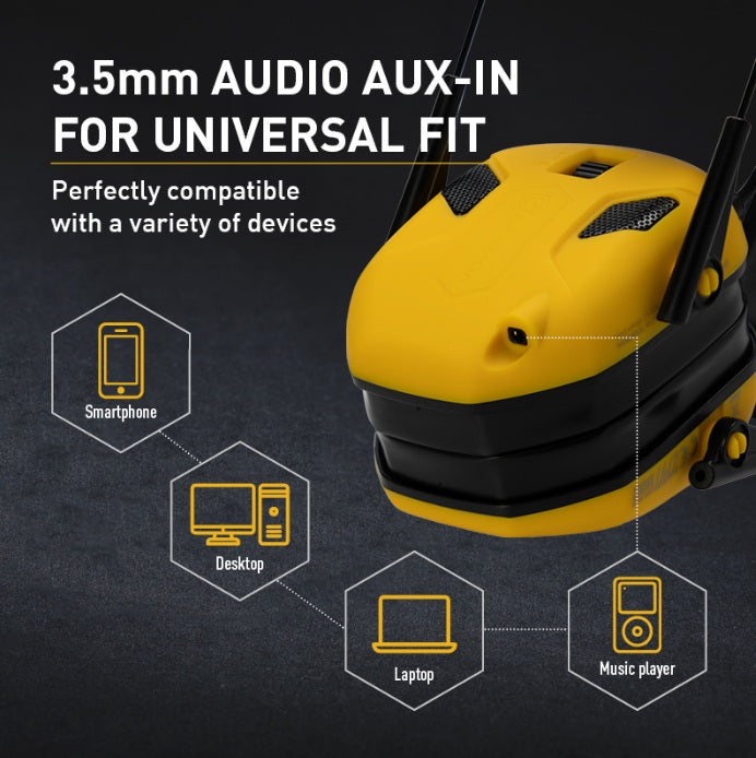 Earmor M300X Electronic Earmuffs - Yellow