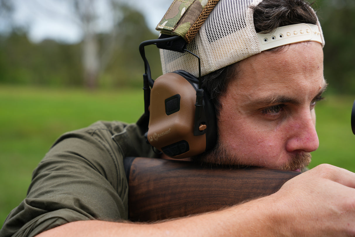 Earmor M31 PLUS Electronic Earmuffs - Coyote Brown