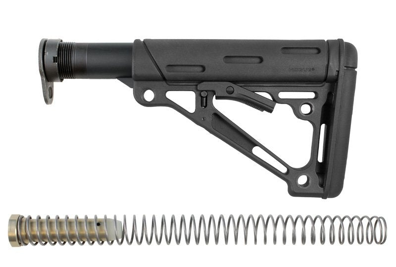Hogue AR-15/M-16 OverMolded Collapsible Buttstock Assembly (Inc. Mil-Spec Buffer Tube & Hardware) - Black