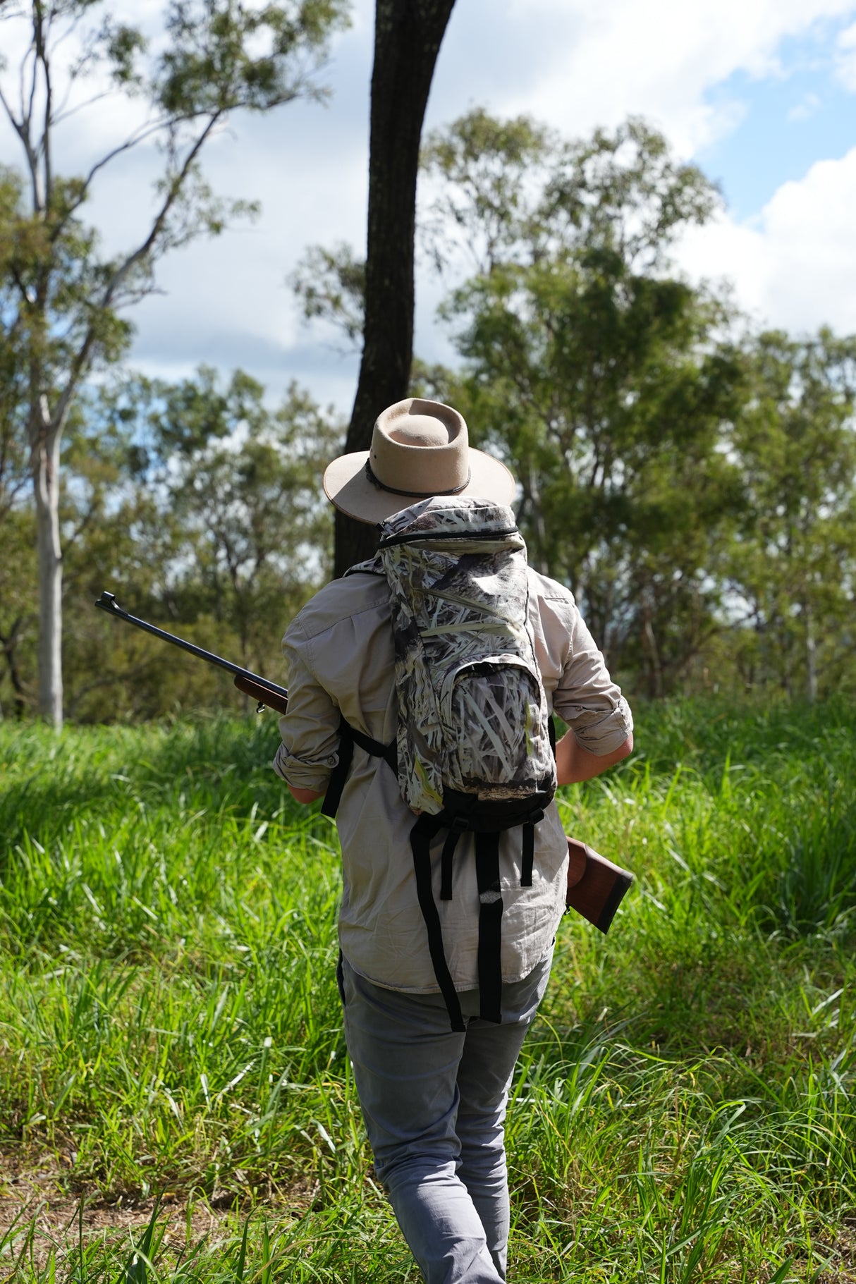 Pro-Tactical Trekker Barrel Backpack Koorangie Camo Fleece