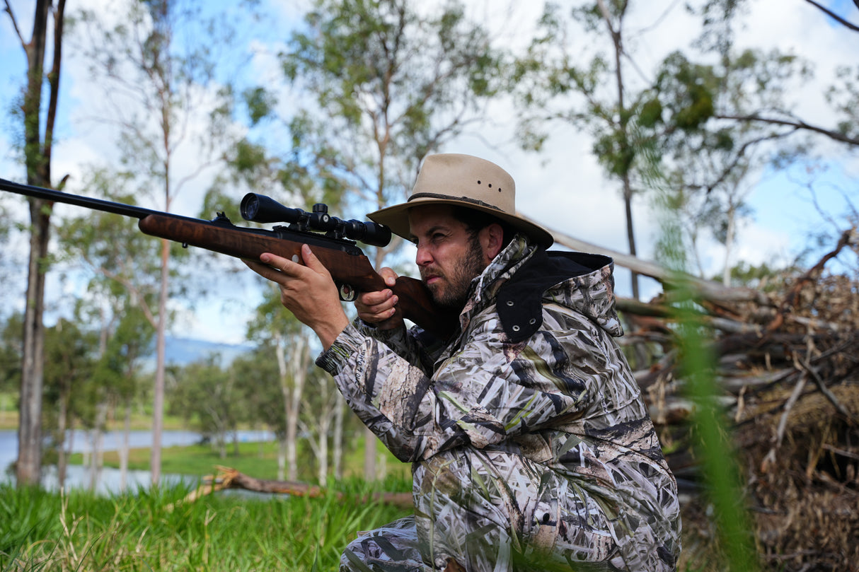 Pro-Tactical Koorangie Camo Fleece Coat with Hood MED