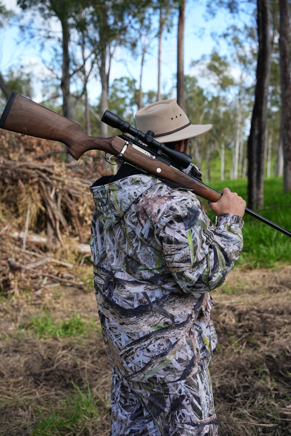 Pro-Tactical Koorangie Camo Fleece Coat with Hood MED