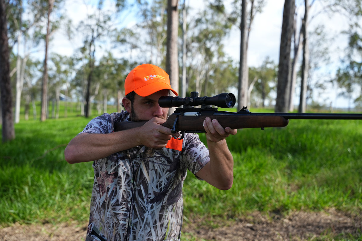 Pro-Tactical Koorangie Camo Vest Neon Orange Strip 4 Pocket Large