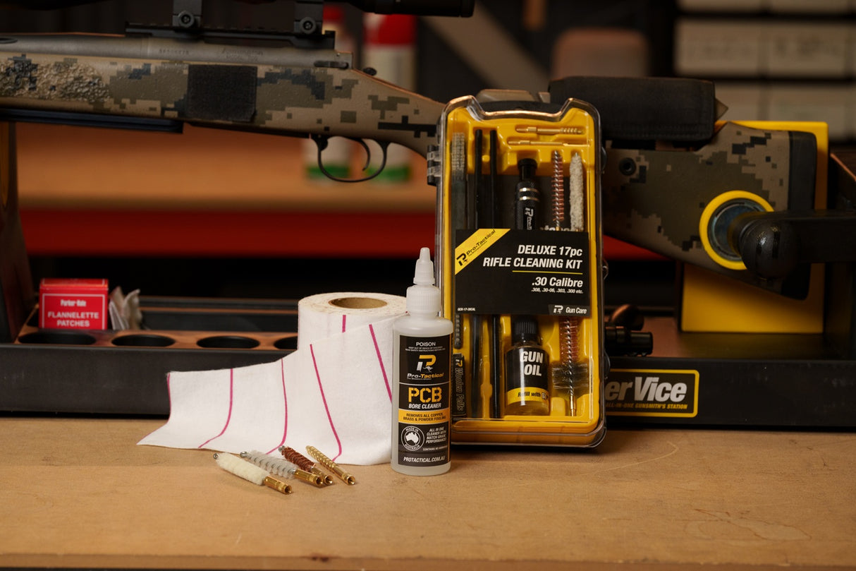 Pro-Tactical 17pc Rifle Cleaning Kit - .22cal, .223, 22-250