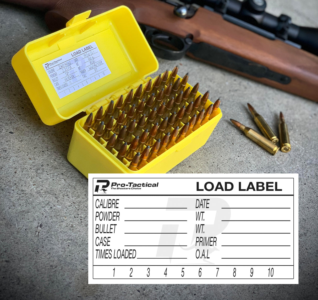 Pro-Tactical Ammo Box Load Label Sticker (5 Pack)