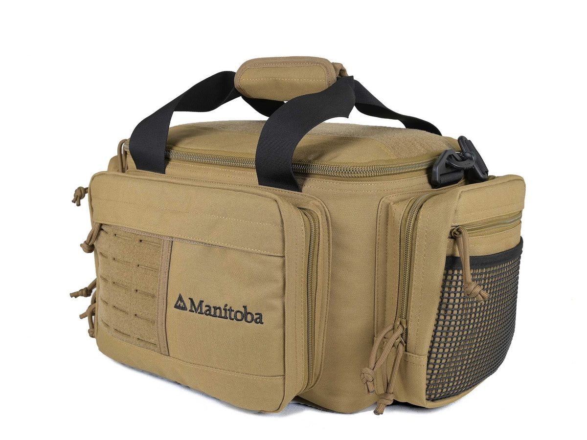 Manitoba Range Bag with 2 Pistol Sleeves Tan