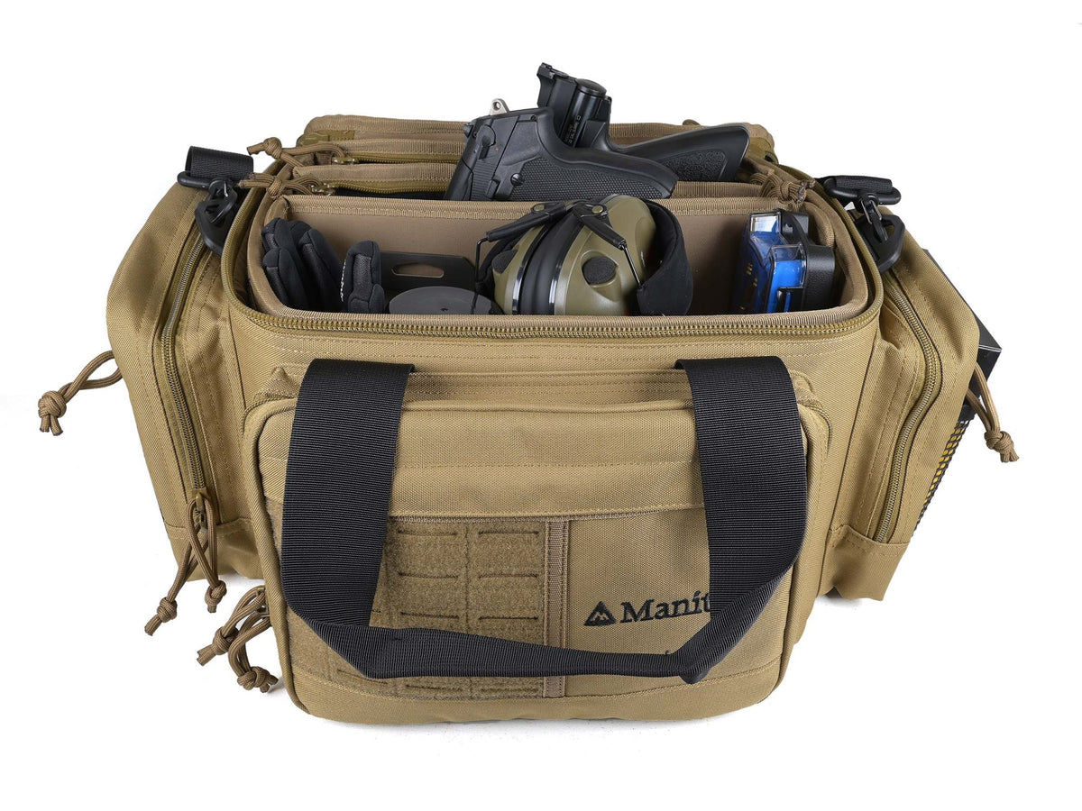 Manitoba Range Bag with 2 Pistol Sleeves Tan