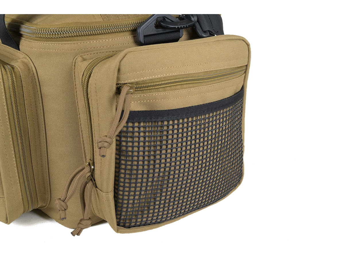 Manitoba Range Bag with 2 Pistol Sleeves Tan