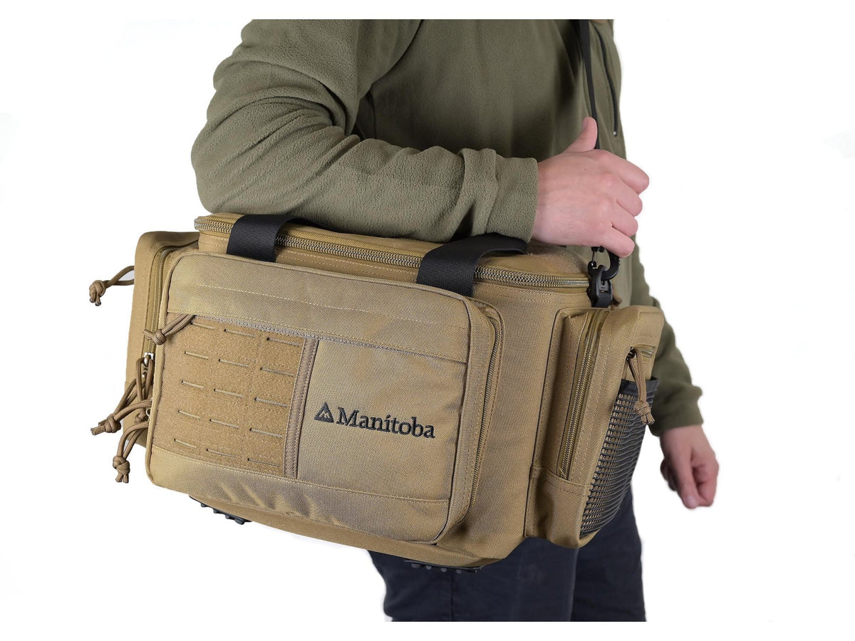 Manitoba Range Bag with 2 Pistol Sleeves Tan