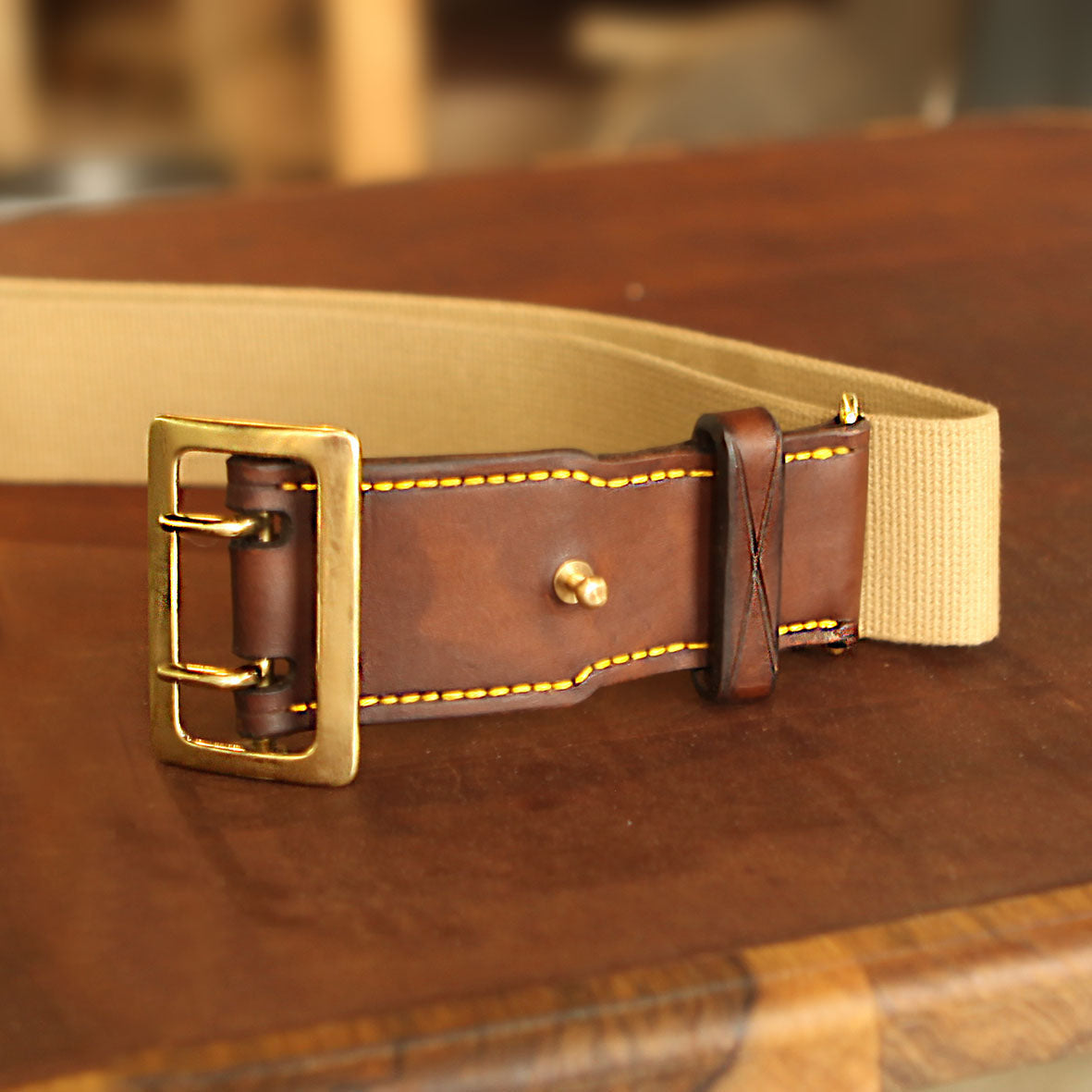 Els Leather The Hogsback Canvas & Leather Hunting Belt 50mm