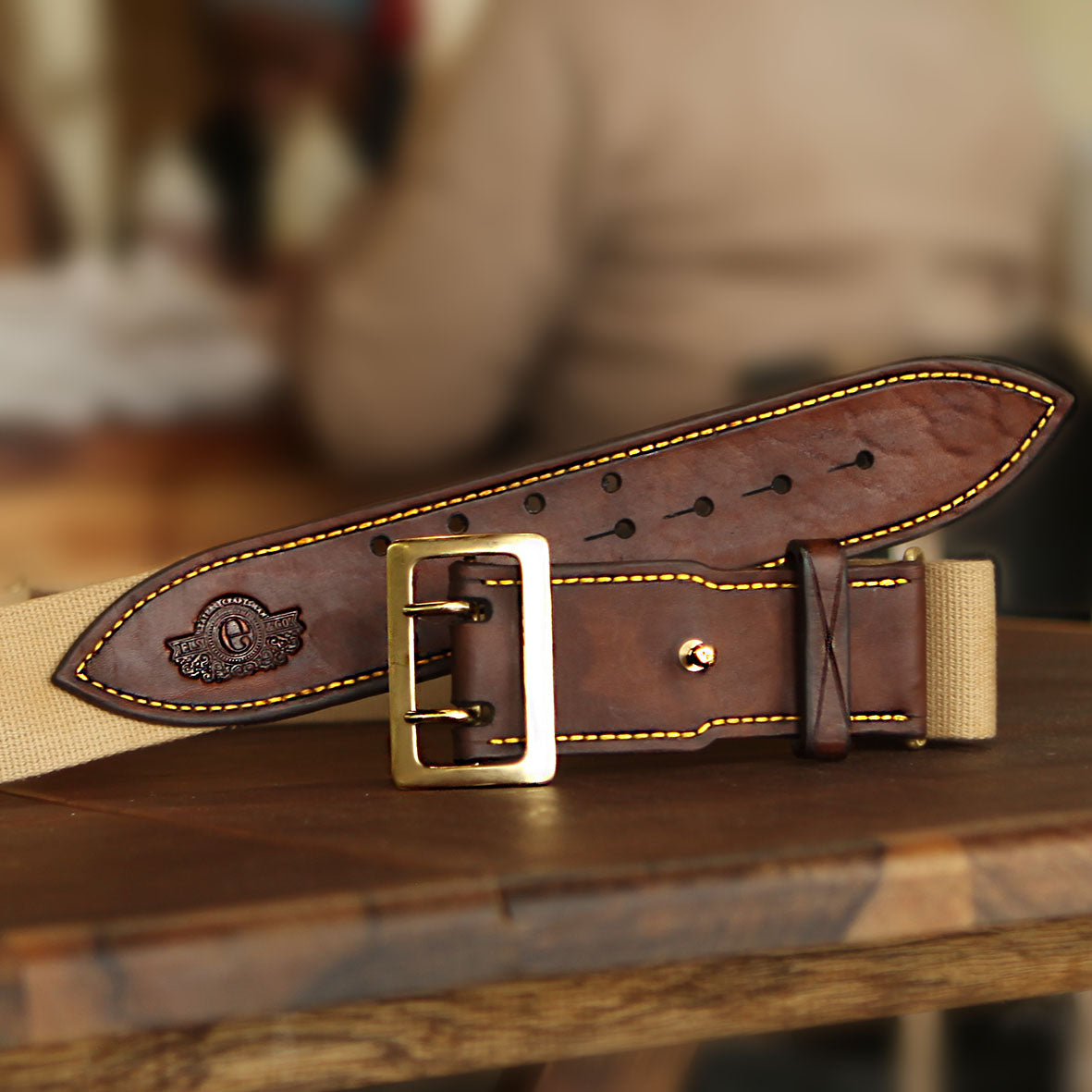 Els Leather The Hogsback Canvas & Leather Hunting Belt 50mm