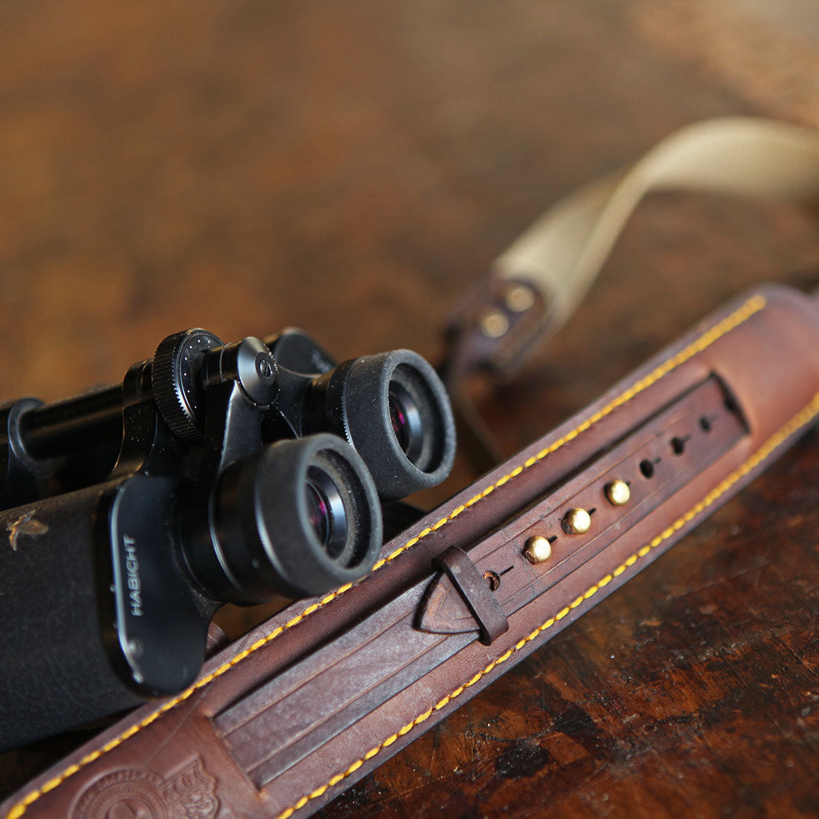 Els Leather Sutherland Canvas and Leather Binocular Sling