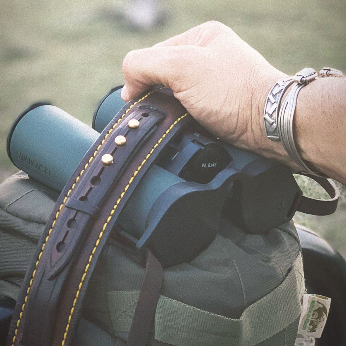 Els Leather Sutherland Canvas and Leather Binocular Sling