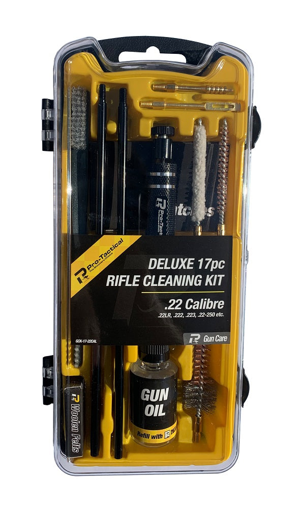 Pro-Tactical 17pc Rifle Cleaning Kit - .22cal, .223, 22-250