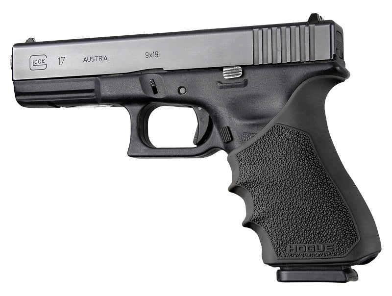 Hogue HandAll Beavertail Grip Sleeve Glock 17, G17 MOS, G17L, G22, G35, G35 MOS, G34, G34 MOS, G31, G37 Gen 3-4 Black