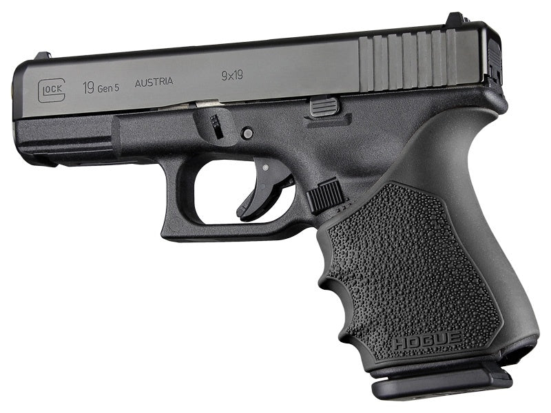 Hogue HandAll Beavertail Grip Sleeve Glock 19, 23, 32, 38 Gen 1-2-5 Black