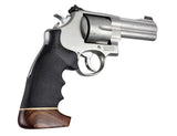 Hogue S&W N-Frame Round Butt Conversion - Rubber Monogrip with Wood Big Butt