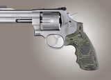 Hogue S&W N Frame Round Butt Conversion - Piranha - G10 GMascus GREEN LAVA - w/ Finger Grooves