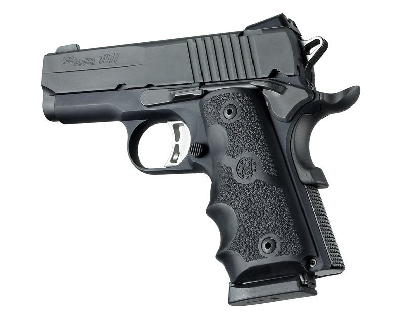 Hogue Officers Model Rubber Grip with Finger Grooves Black