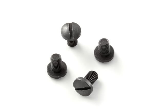 Hogue Grip Screws - Colt Govt, CMD, Off. - Blued (x4) Slotted Head