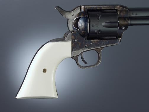 Hogue Colt Single Action - IVORY POLYMER - Cowboy Panels