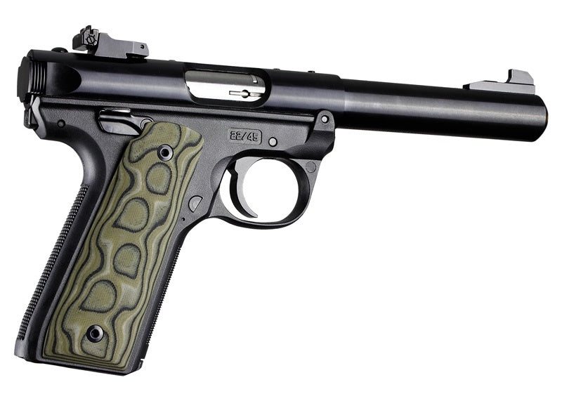 Hogue Ruger 22/45 MK IV - Smooth - G10 GMascus GREEN LAVA