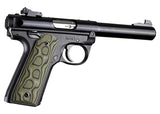 Hogue Ruger 22/45 MK IV - Smooth - G10 GMascus GREEN LAVA