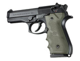Hogue Beretta 92/96 Series Rubber Grip with Finger Grooves OD Green