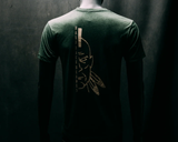 Half Face Blades Logo T-Shirt (Forest Green) - L
