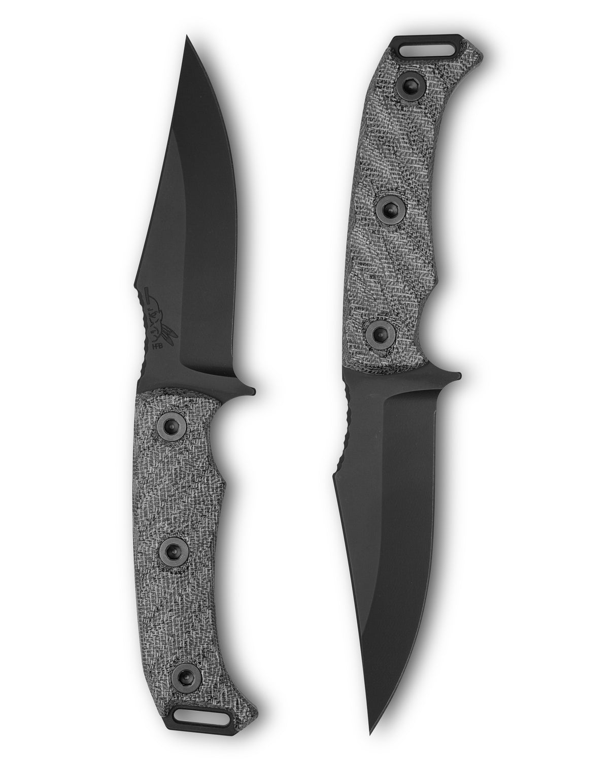 Half Face Blades Tosahwi - 4in Black Micarta S45VN
