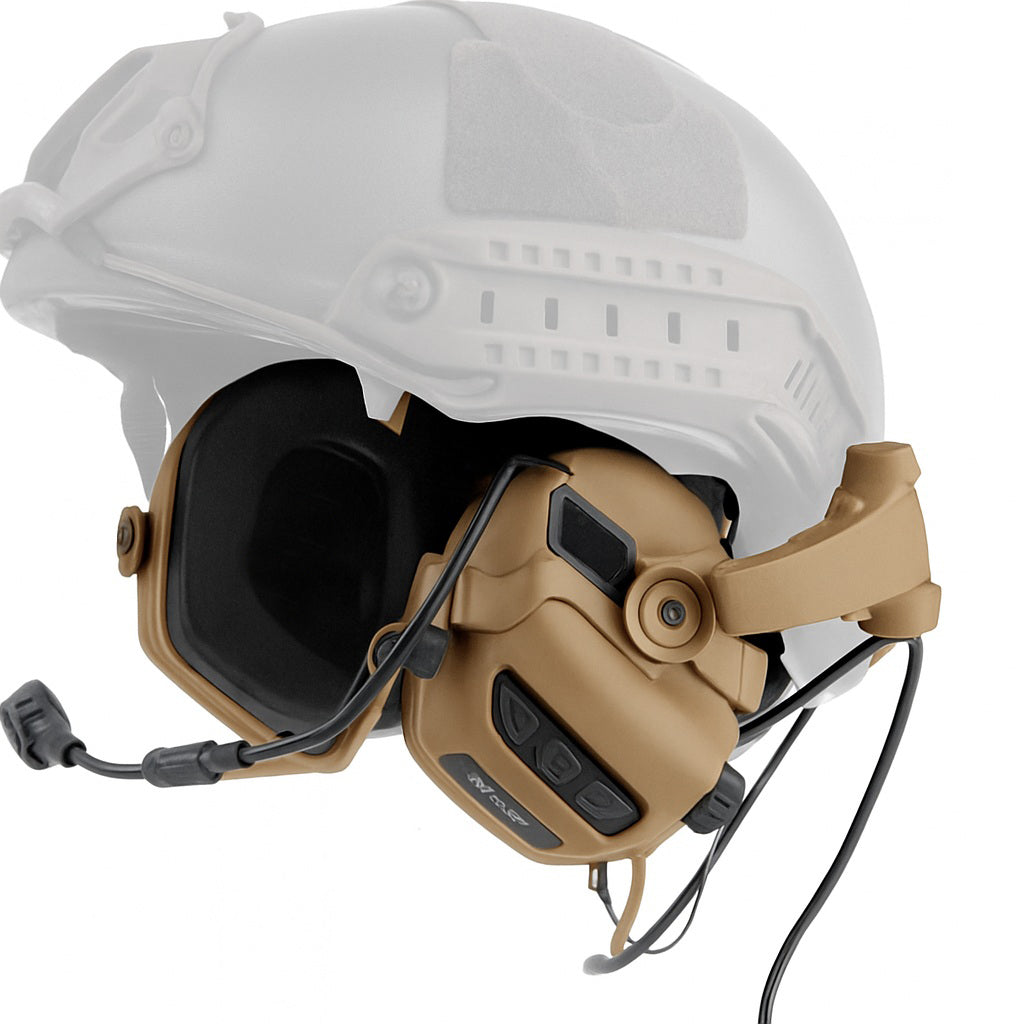 Earmor M16A-TW Rail Mount Kit for Earmor M31/M32 PLUS to for EXFIL Helmet Rails (Team Wendy Helmet) Coyote Brown