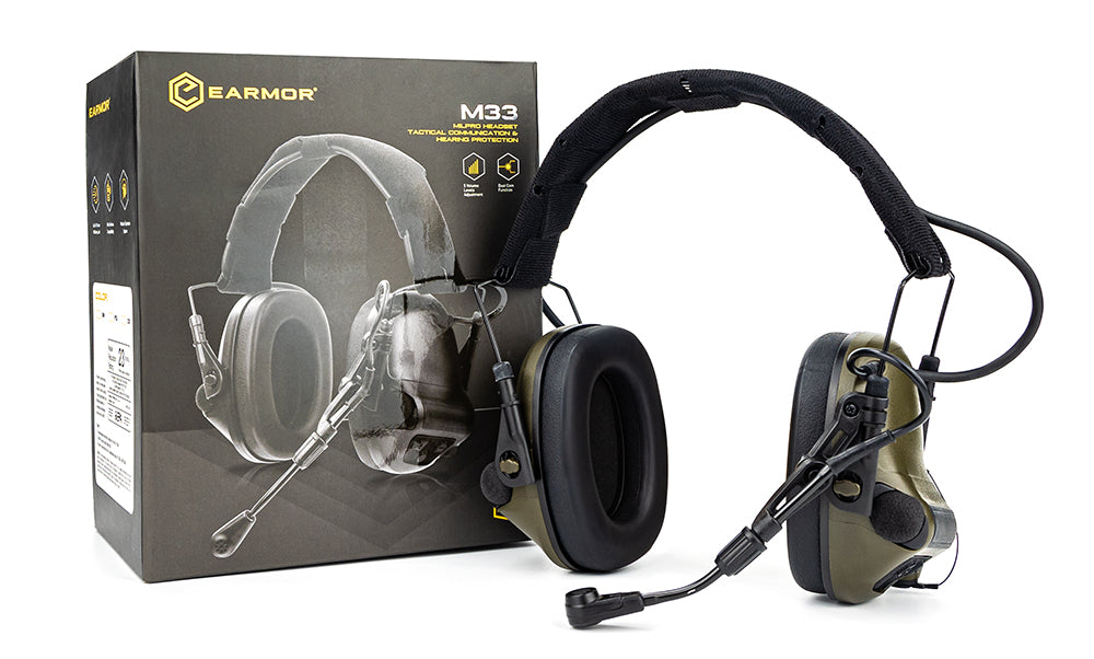 Earmor M33 Bluetooth Mil-Spec Electronic Ear Muffs - Foliage Green