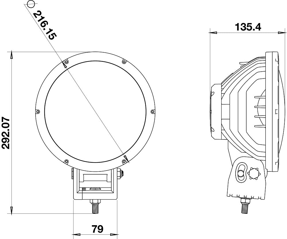 Max-Lume Revolution Remote Spotlight 210mm 30w LED