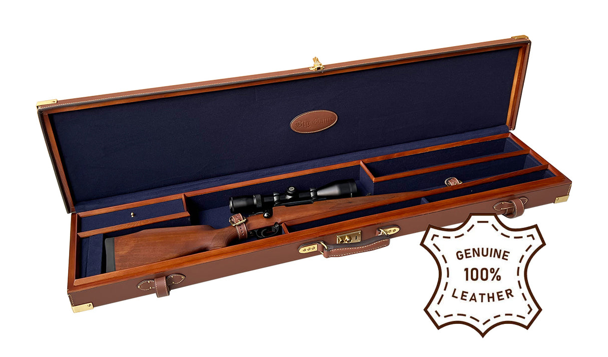 Pro-Tactical Big Game Leather and Oak Rifle Hard Case
