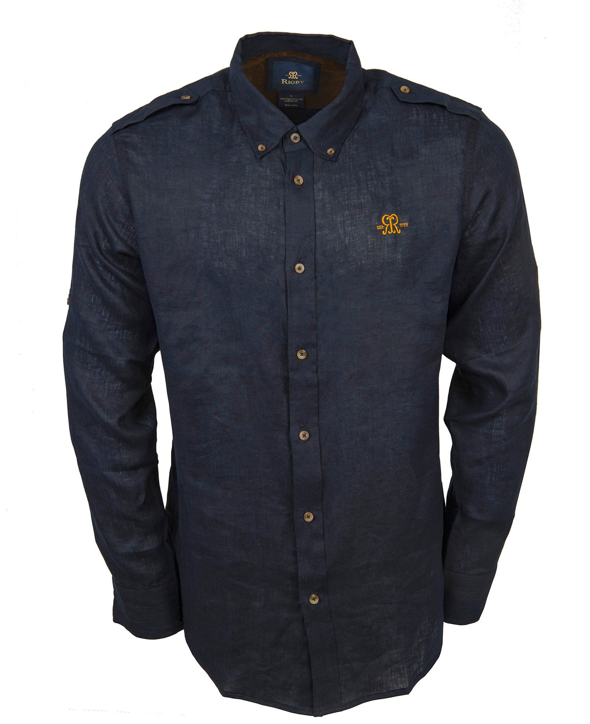 Rigby Linen Hunting Shirt - Navy - Large