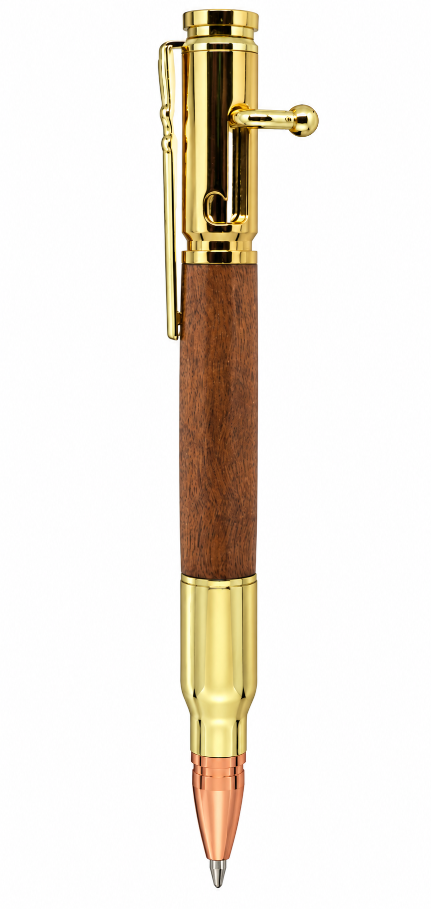 Luxury Bolt Action Rifle Pen - Gold, Maple Wood